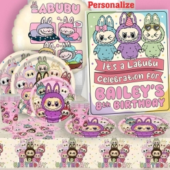 Labubu Pink PERSONALIZED Supersaver Party for 10